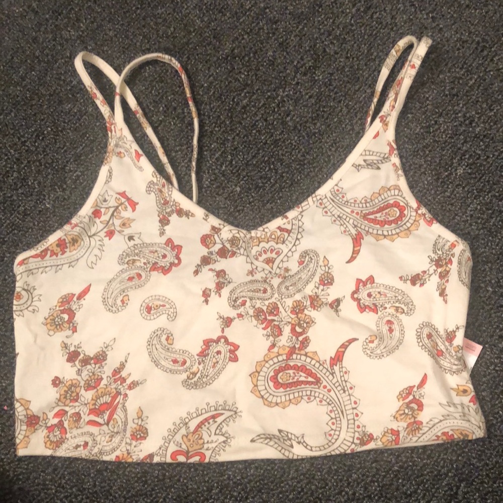 Paisley crop cami